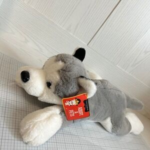 FAO Schwarz Adopt a Pet Husky Dog Plush Stuffed Animal Toy New With Tag